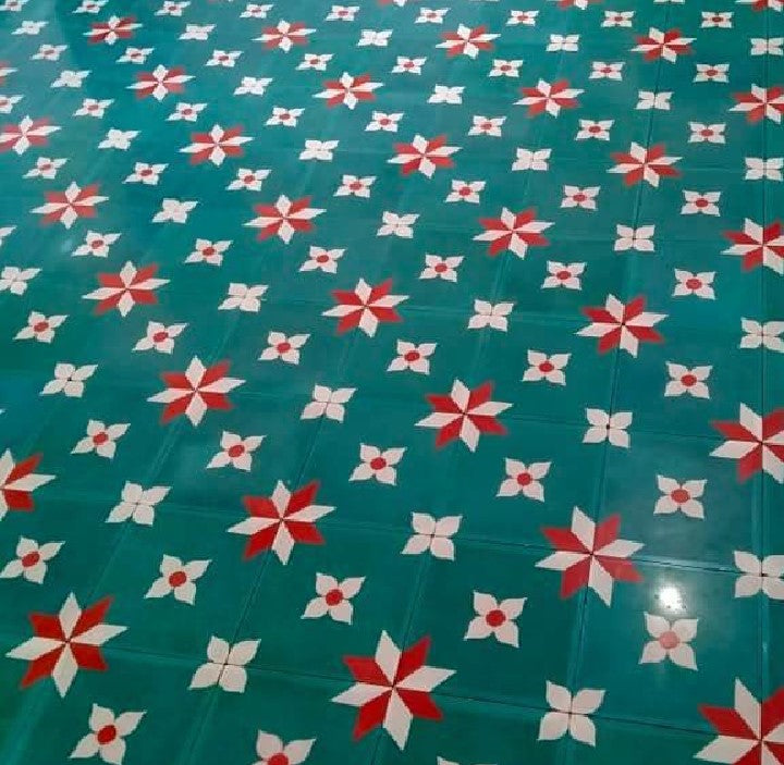 Garden Bloom Athangudi Tiles - bharatnatural