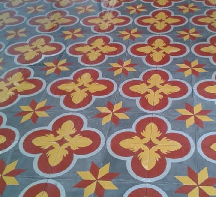 Leafy Clustor Athangudi Tiles - bharatnatural