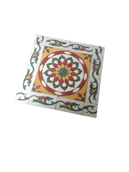 Sunflower Mirage Athangudi TIles - bharatnatural
