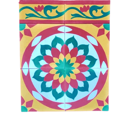 Sunflower Mirage Athangudi TIles - bharatnatural