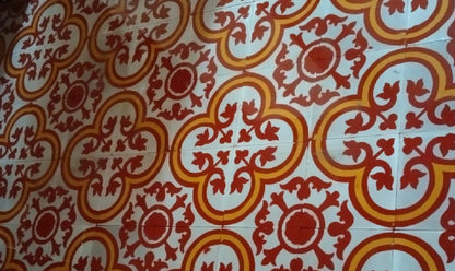 Trinity Blossom Athangudi Tiles - bharatnatural