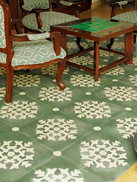Wild Bloom Athangudi Tiles - bharatnatural