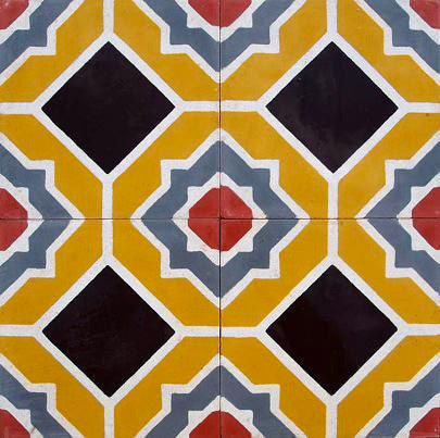 Square Pyramid Athangudi Tiles - bharatnatural