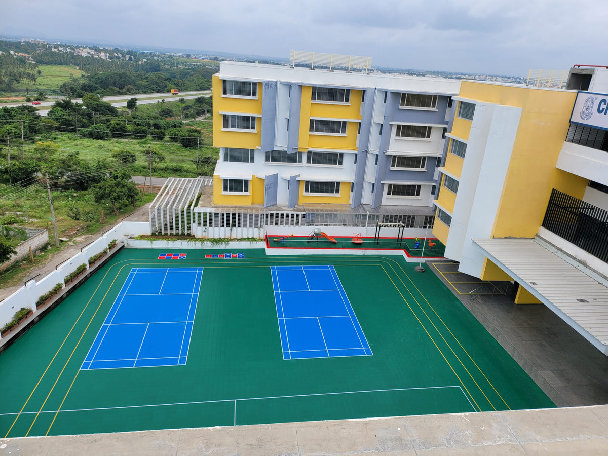 Badminton court PP tiles - bharatnatural